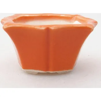 Květináč Mini bonsai miska 3,5 x 3,5 x 2 cm oranžová