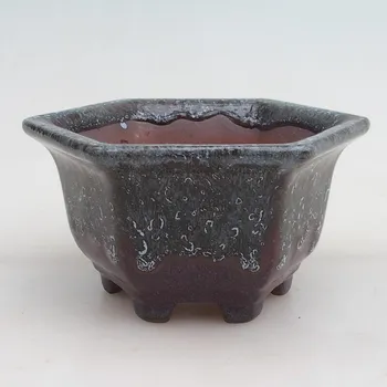 Květináč Bonsai miska 13 x 12 x 7 cm vínovošedá