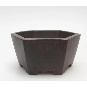 Květináč Bonsai miska 13 x 11,5 x 6,5 cm hnědookrová