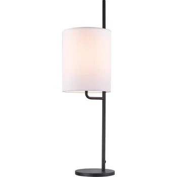 Lampička Stolní lampa Tokyo černá moderní s látkovým stínidlem do ložnice a obýváku Ledea 18 cm