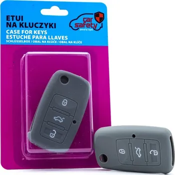 Autoklíč Silikonový obal na klíč Škoda - šedý