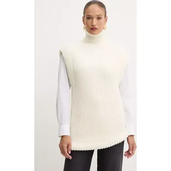 Dámská vesta Vesta s příměsí vlny Victoria Beckham 1424KJU005805A béžová 01X, vel. L