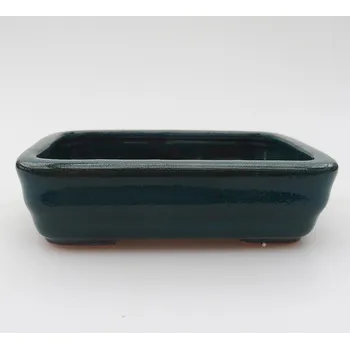 Květináč Keramická bonsai miska 11 x 8 x 3 cm zelená