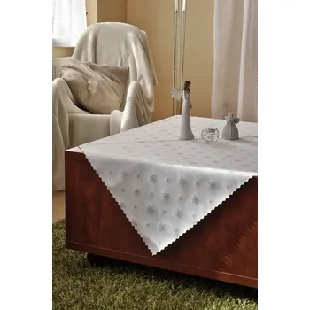 ubrus Polášek Holešov Ubrus vánoční vločka 100% polyester Bílá Vánoce O 90