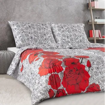 Povlečení Povlečení satén Geon Červená růže 140x200, 70x90 cm