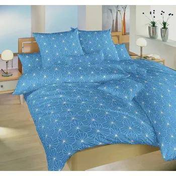 Povlečení Povlečení krep Krystal modrý 140x200, 70x90 cm