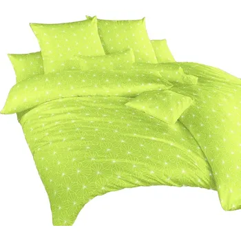 Povlečení Povlečení krep Krystal bílý na kiwi 140x200, 70x90 cm