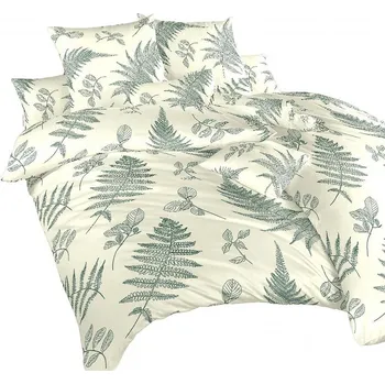 Povlečení Povlečení flanel Kapradí banán 140x200, 70x90 cm