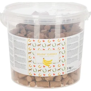Krmivo pro koně Pamlsek pro koně DELIZIA, banán, 3 kg