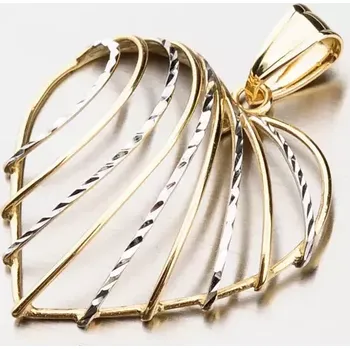 Přívěsek Dámský přívěsek zlato mix 585 srdce 43-21382