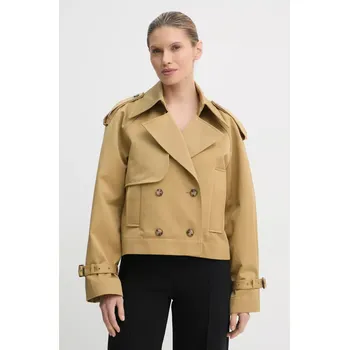 Dámský kabát Bavlněný trenčkot Ivy Oak IO119118 zelená 81X, vel. 42