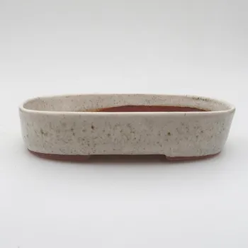 Květináč Keramická bonsai miska 16 x 11 x 3 cm béžová