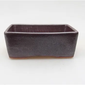 Květináč Keramická bonsai miska 9,5 x 7 x 3,5 cm hnědá