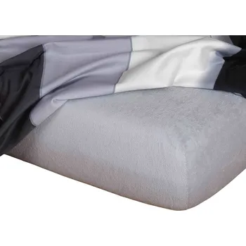 Prostěradlo Froté prostěradlo 90x200x15 B šedá