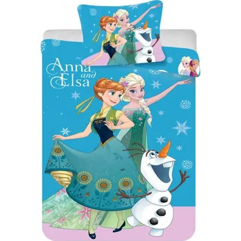 Povlečení Jerry Fabrics Bavlněné povlečení Frozen blue Ledové království 140x200 cm