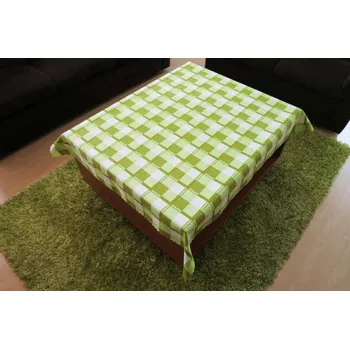 ubrus Polášek Holešov Ubrus teflon tisk 5536/2 100% polyester Zelená káro 100x130