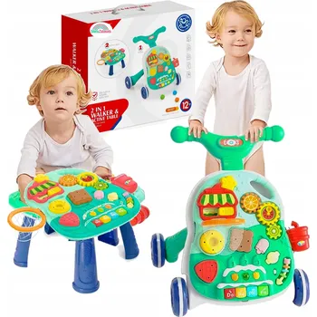 Odrážedlo CHODÍTKO ODRÁŽEDLO INTERAKTIVNÍ STOLEK JEZDÍTKO EDUKATIVNÍ PANEL 2V1 KLAVÍR