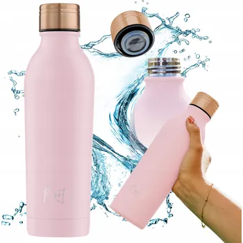 Termoska Termoska na kávu a čaj z nerezové oceli růžová 500 ml Root7