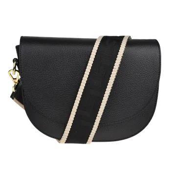 Kabelka NovaKabelka.cz Kožená italská crossbody kabelka Ramona Nera s přídavným popruhem XIV