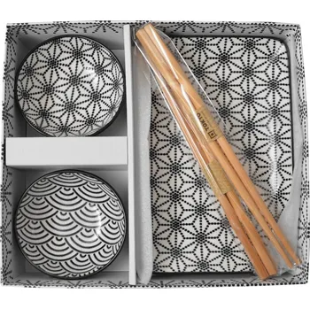 Set na servírování černý dekor