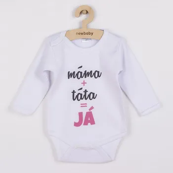 Body s potiskem New Baby máma plus táta rovná se JÁ - 74 (6-9m) - VÝPRODEJ
