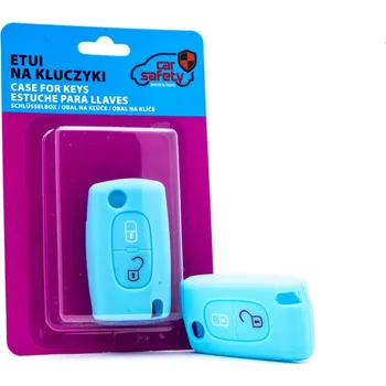 Autoklíč Silikonový obal na klíč Citroen - světle modrý