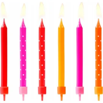 Dortová svíčka Barevné narozeninové svíčky 6 ks