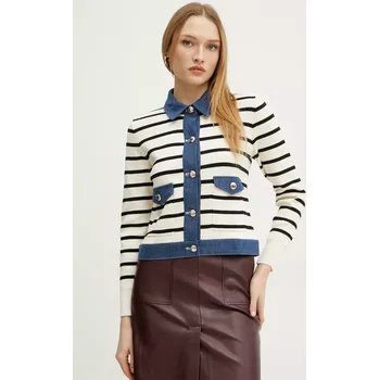 Dámský svetr Bavlněný kardigan Morgan MNAKI béžová 01X, vel. L