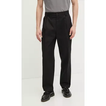 Pánské kalhoty Kalhoty Versace Jeans Couture pánské, černá barva, jednoduché, 78GAA106 N0311 78GAA106.N0311 99X, vel. 52