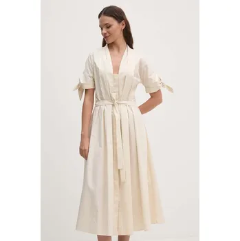 Dámské šaty Bavlněné šaty Sandro Ferrone SFS31XBDSAVONARO béžová 01X, vel. 36