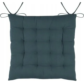 Podsedák Polštář na židli DUO 38x38 kobaltově bavlna prošívaný sedák, stahovací šňůrky