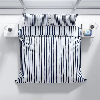 Povlečení Bavlněné povlečení Modrý pruh 140x200, 70x90 cm