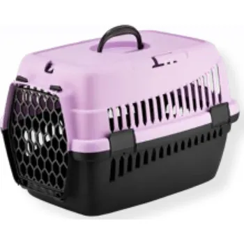 přepravka pro zvíře 4DOG Deluxe Přepravka 49x35x32,5cm - Černo/fialová