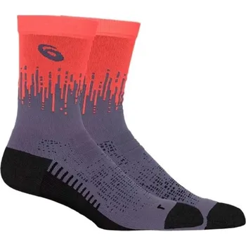 Pánské ponožky Asics Performance Run Sock Crew 3013A977501 - greyish purple/coral reef 47-49