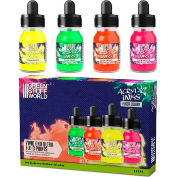 Plastikový model Acrylic Inks Set – Fluor (4× 30 ml)