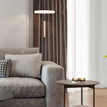 Lampička Trio Lighting LED stojací lampa Celeste bílá/hnědá 160 cm sklo/kov Touchdim bílá, kávově hnědá, černá LED 15 W celkem - Doprava zdarma