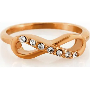 Souprava šperků Nerezový prsten 7838 (velikost 56) - růžově pozlacený