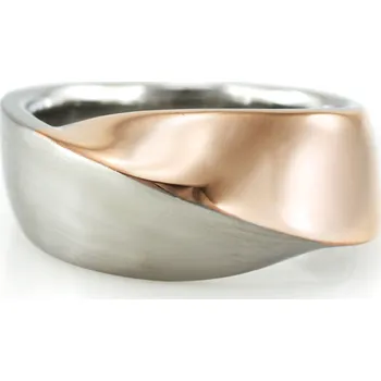 Souprava šperků Nerezový prsten 7529 (velikost 55) - stříbrnorůžové barvy