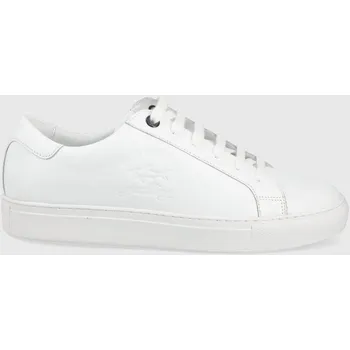 Pánské tenisky Kožené boty Paul&Shark C0P8000.10.WHITE bílá 00X, EUR 45