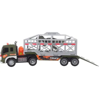 autíčko Přepravník na baterie s dinosaurem 37 cm zelený