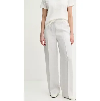 Dámské kalhoty Lněné kalhoty Theory O1103203 šedá 09X, vel. 40