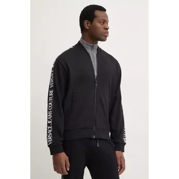 Pánská mikina Bavlněná mikina Versace Jeans Couture pánská, černá barva, s potiskem, 77GAIC02 CF02C 77GAIC02.CF02C 99X, vel. XXL