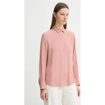 Pánská košile Košile s příměsí hedvábí PS Paul Smith růžová barva, regular, s klasickým límcem, W2R.019B.P31186 39X, vel. 38