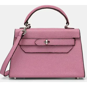 Kabelka Kožená kabelka Silvian Heach SANITA růžová barva, RCP25016BO 30X, vel. ONE SIZE