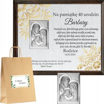 Obraz DÁREK K NAROZENINÁM 50 30 40 45 60 65 70 80 90 18 Stříbrný obrázek