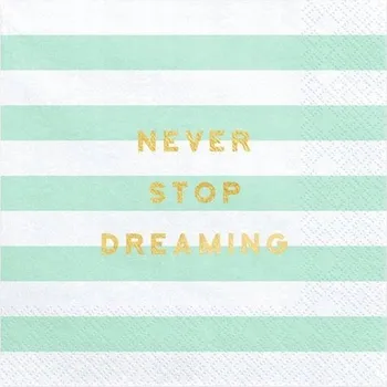 Papírový ubrousek Ubrousky Partydeco Never Stop Dreaming 20 kusů