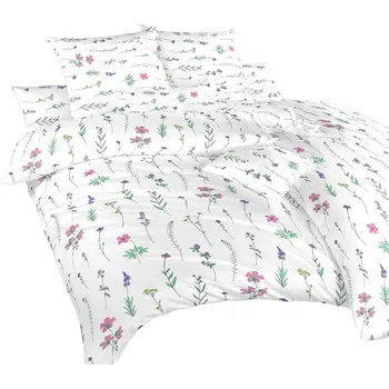 Povlečení Povlečení bavlna Herbal starorůžový 240x200, 2x70x90 cm