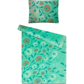 Povlečení Povlečení mikroflanel Linda mentol 140x200, 70x90 cm