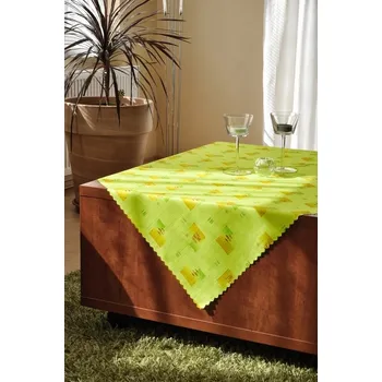 ubrus Polášek Holešov Ubrus teflon tisk 5607/1 abstrakce 100% polyester Zelená 140x220 ovál