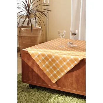 ubrus Polášek Holešov Ubrus teflon tisk-kostka oranž 40x40 100% polyester Oranžová geometrie